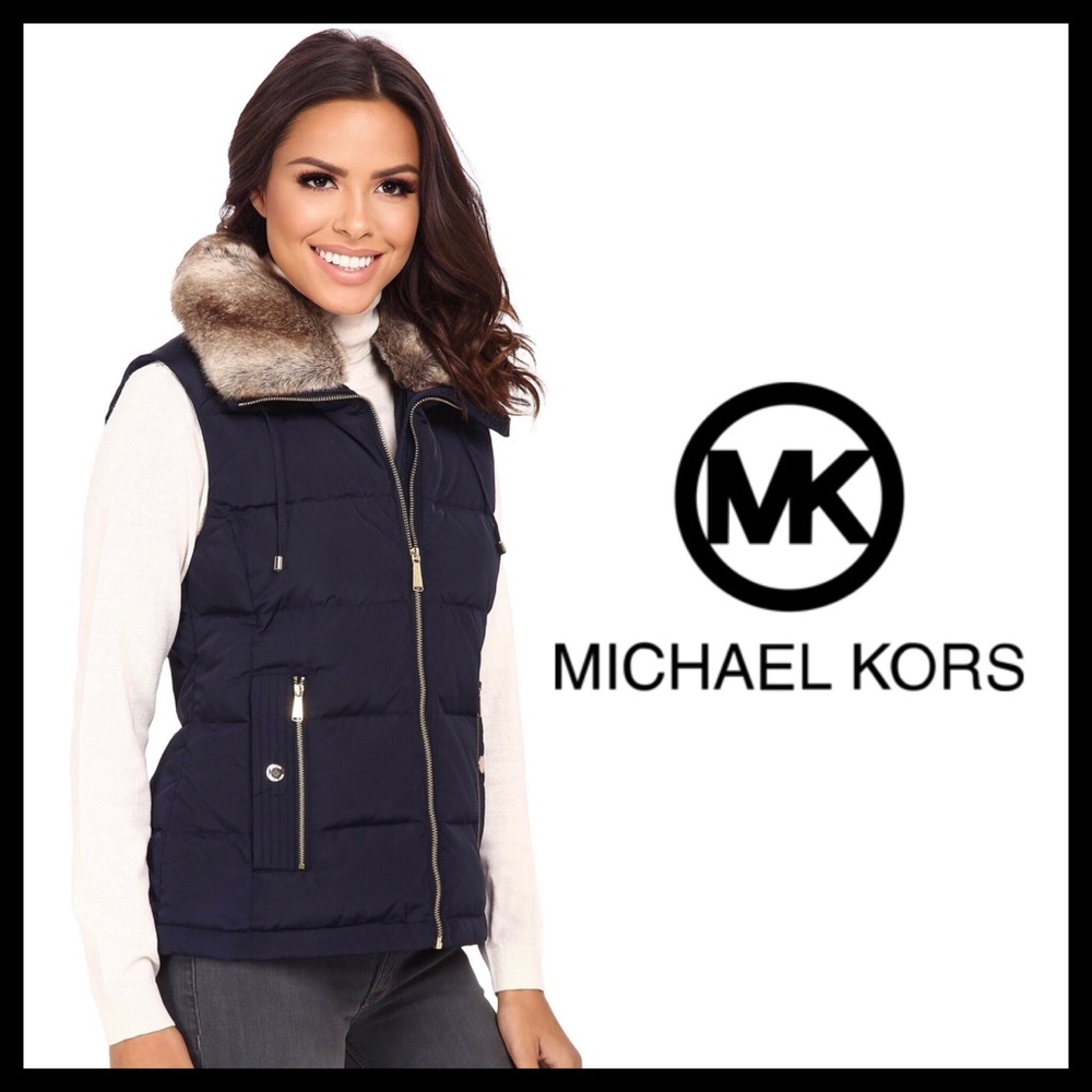 MICHAEL KORS Women’s Luxury Quilted Down Gilet Vest Size (XS) Like NEW (No Fur)
